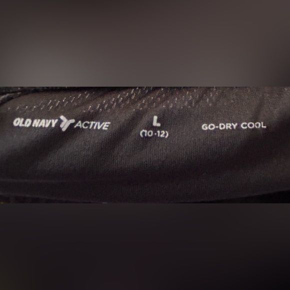 Old Navy Active Boys Large (10-12) Go-Dry Cool Black Shorts with Reflective Trim - Picture 4 of 4